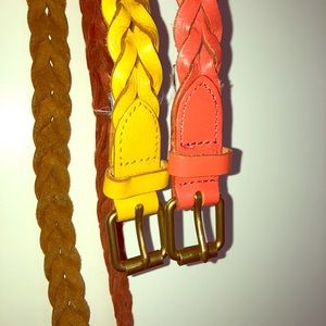 Two braided J Crew belts
